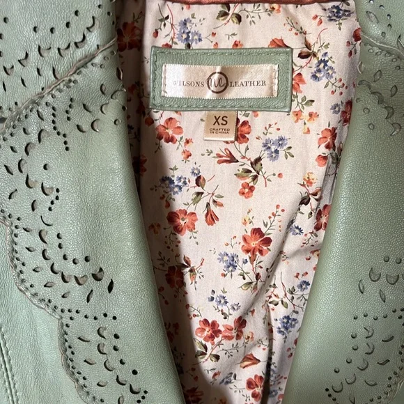 WILSON LEATHER NEW GREEN JACKET - Picture 2 of 13